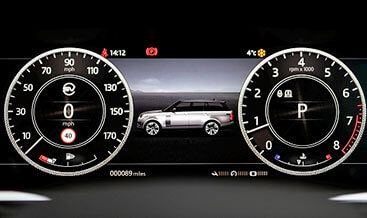 Range Rover SVA Dynamic skin for instrument cluster